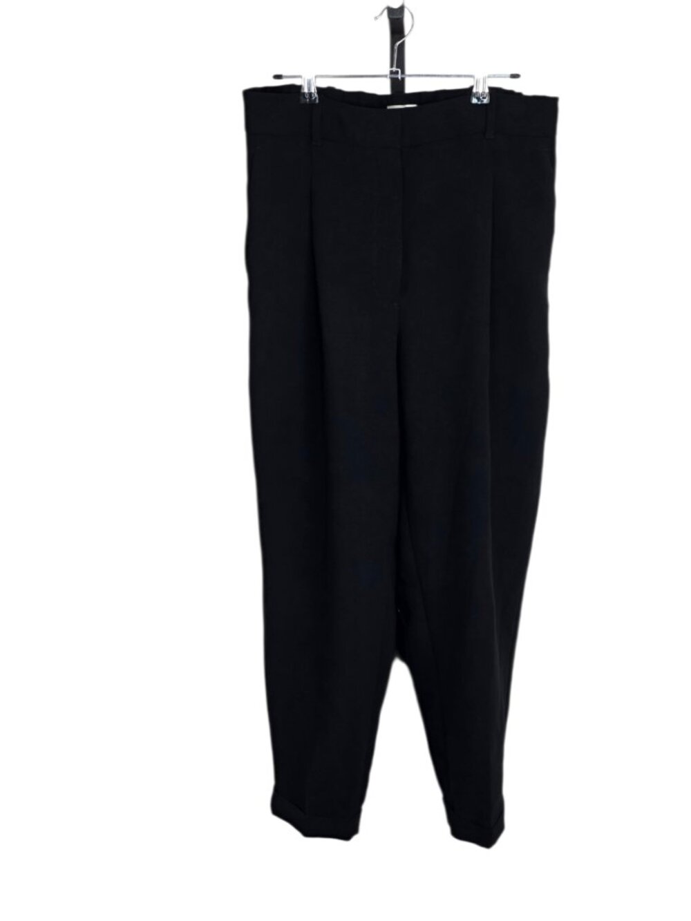 Aritzia Wilfred Dashwood Pant, High Rise, Pleated, Crepe, Relaxed, Cuffed, Sz 12